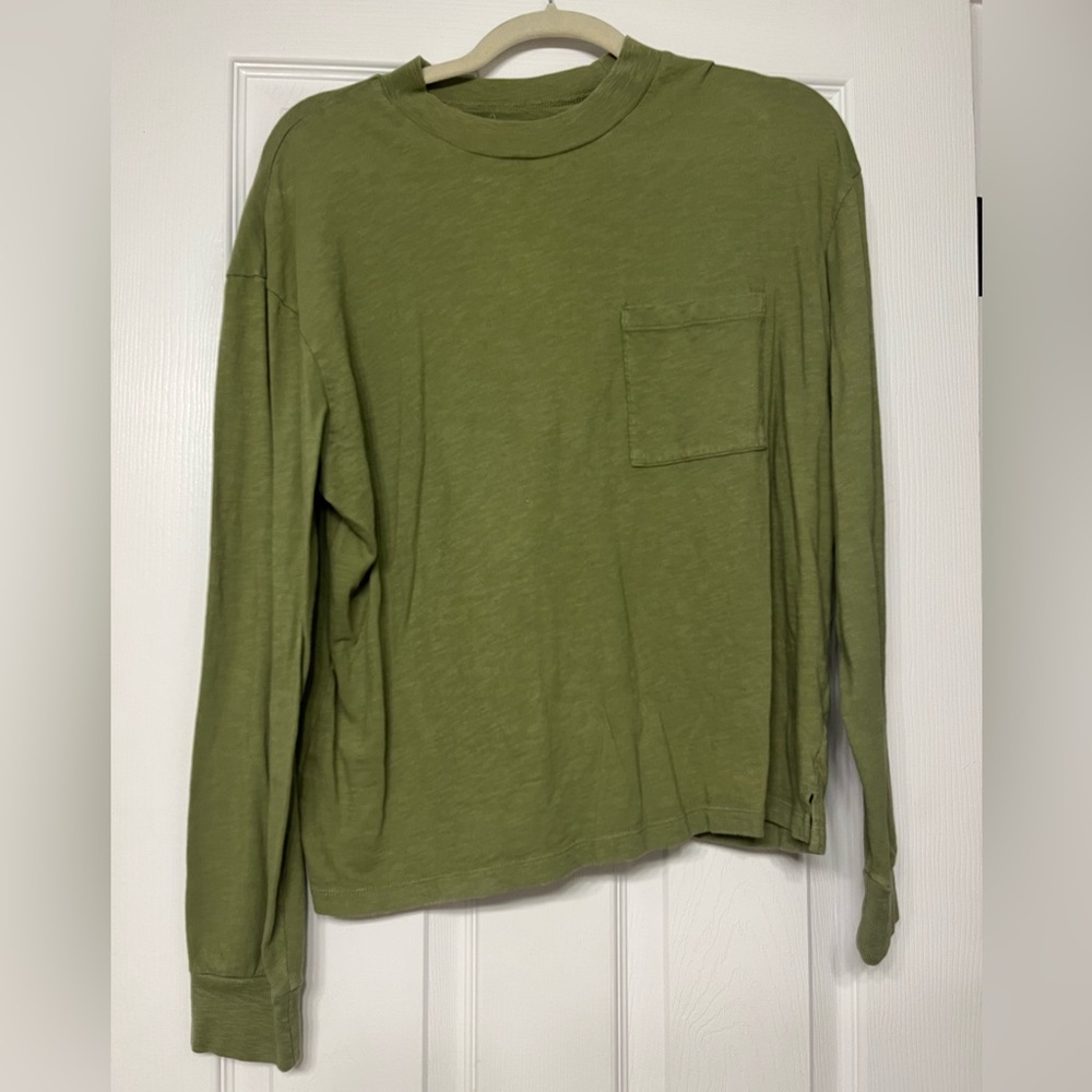 Madewell Olive Crew Neck Top